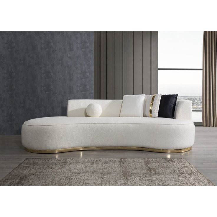 Curved lounch couch.
