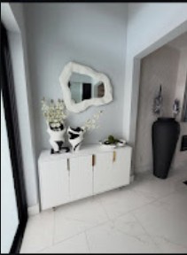 White Modular Console Cabinet